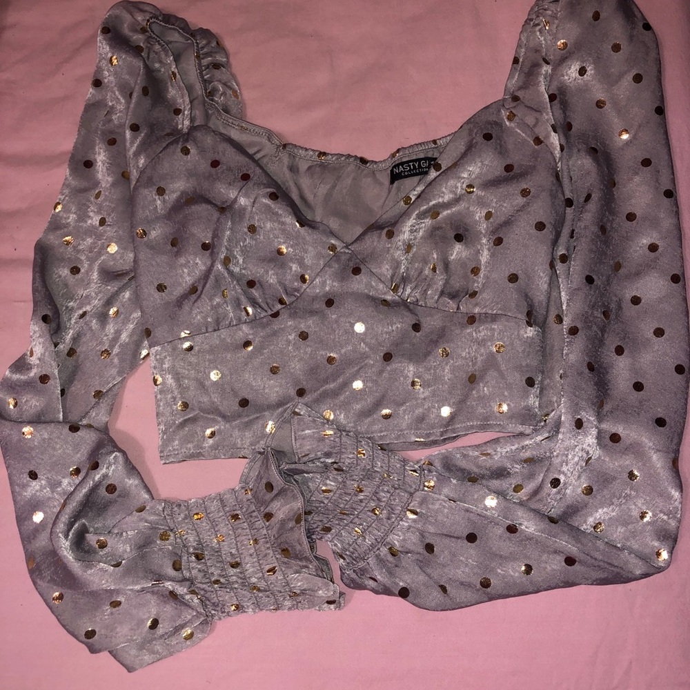 nasty gal poke a dot crop top